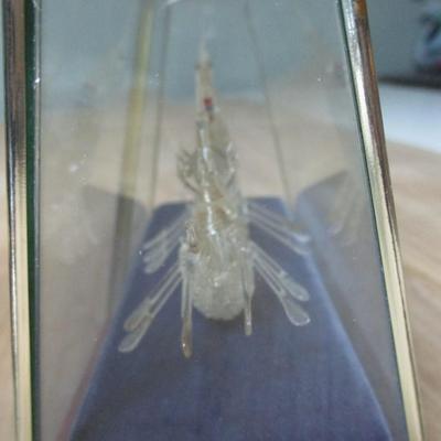 Hand Blown Glass Dragon Boat In Glass - C