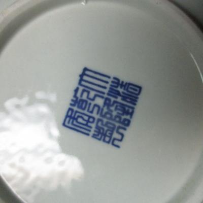 Blue & White Chinese Plates Shoes & Cat Shaker - C