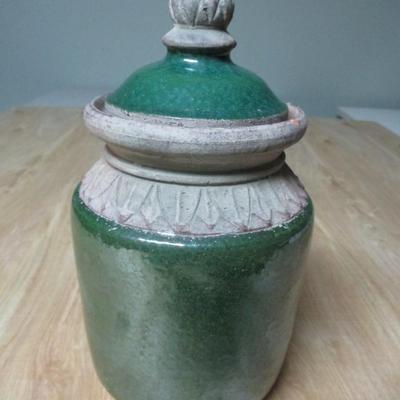 Terra Cotta Jar With Lid - C