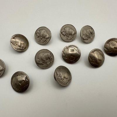 US 5 Cents Buffalo Nickel Buttons