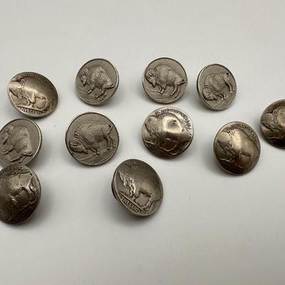 US 5 Cents Buffalo Nickel Buttons