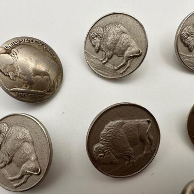US 5 Cents Buffalo Nickel Buttons