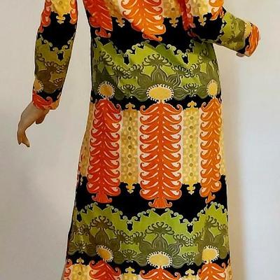 Iconic 1950s Elizabeth Arden Salon Couture Hostess Cheongsam Maxi dress