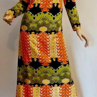 Iconic 1950s Elizabeth Arden Salon Couture Hostess Cheongsam Maxi dress