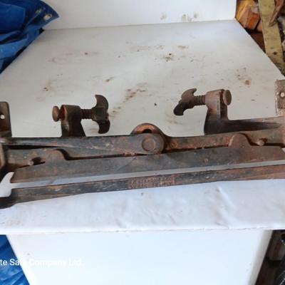 Antique E.C. Stearns & Co. Syracuse N.Y. bench mount Saw sharpening Vise