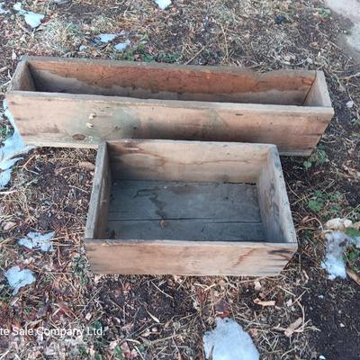 Two Antique wooden boxes