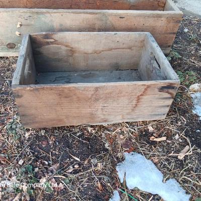 Two Antique wooden boxes