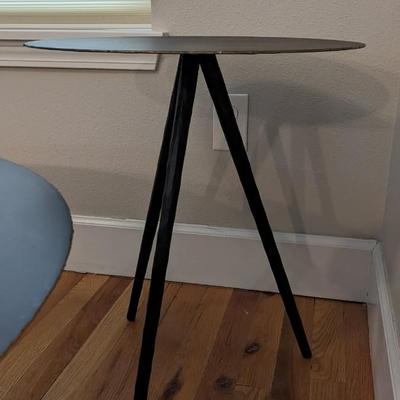 Trula Rubbed Black Metal Side Tables