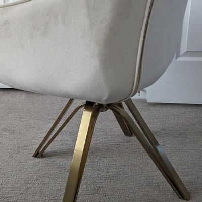 Raw Slab Hairpin Leg Desk with Art Leon Swivel Desk Chair