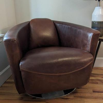 Lannister Swivel Club Chair and Moe's Side Table