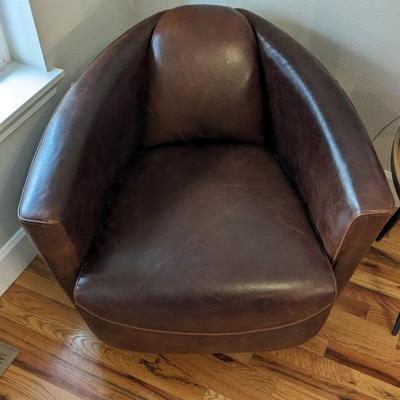 Lannister Swivel Club Chair and Moe's Side Table