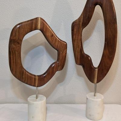 Abstract Wood and Marble Statuaries