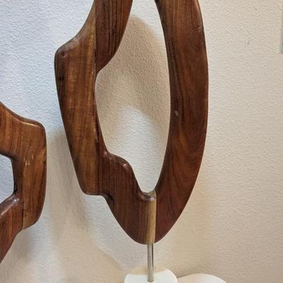 Abstract Wood and Marble Statuaries