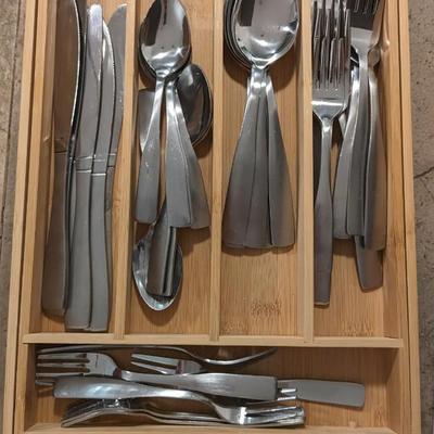 Kitchen Utensils and Bamboo Dividers