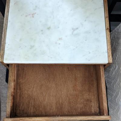 Marble Top Side Table and Extras