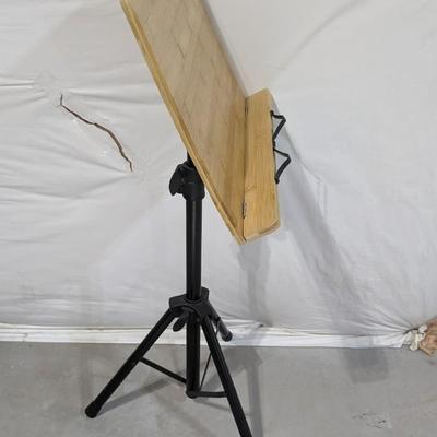 Stand Classic Wooden Guitar Foot Rest and Bamboo Music Stand