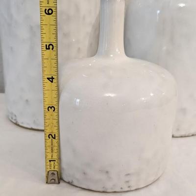 Reactive Stoneware Vase Trio