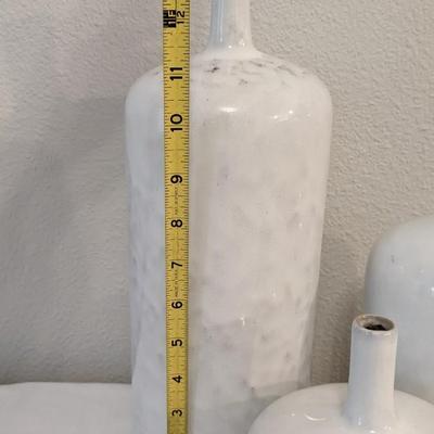 Reactive Stoneware Vase Trio