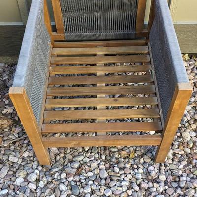 Rope Side Patio Chairs and Small Table