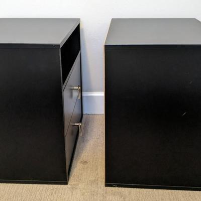 Leather Drawer Pull Nightstands