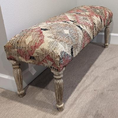 Woven Upholstery Kilim Bench