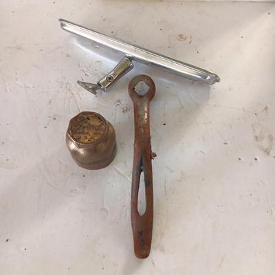 Antique Ford Model T Brass Grease Hub Cap and other automotive items