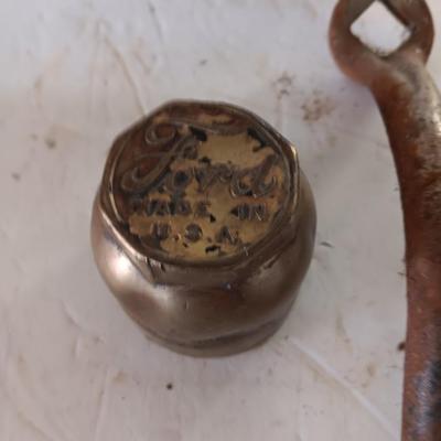 Antique Ford Model T Brass Grease Hub Cap and other automotive items