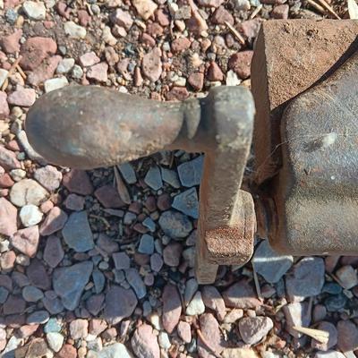 Two old T Handled clamps.