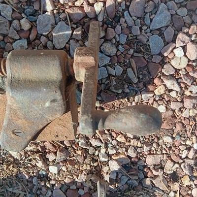 Two old T Handled clamps.