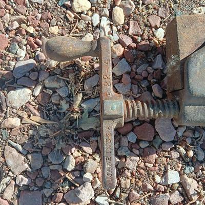 Two old T Handled clamps.