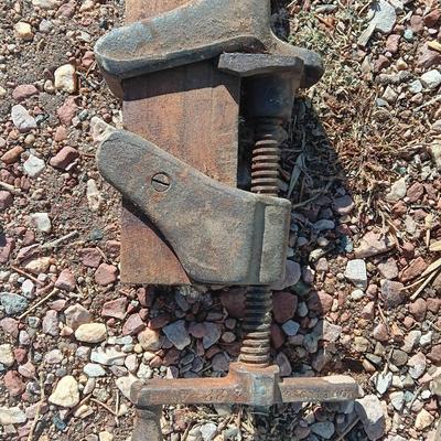 Two old T Handled clamps.