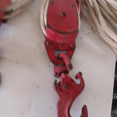 Vintage Durbin Durco Hoist pully with rope