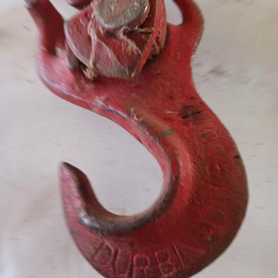 Vintage Durbin Durco Hoist pully with rope