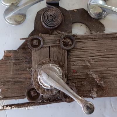 Vintage automobile accessory items - window cranks - rearview mirrors - and more