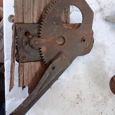 Vintage automobile accessory items - window cranks - rearview mirrors - and more