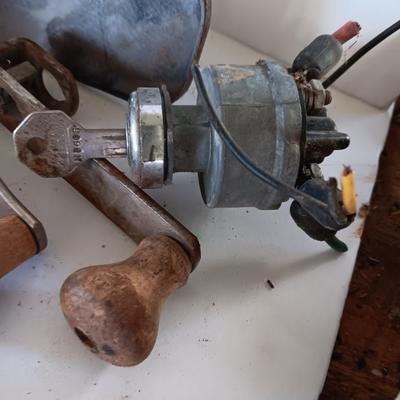 Vintage automobile accessory items - window cranks - rearview mirrors - and more