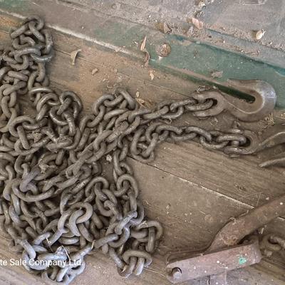 Approx. 20 ' chain with two hooks and a chain binder