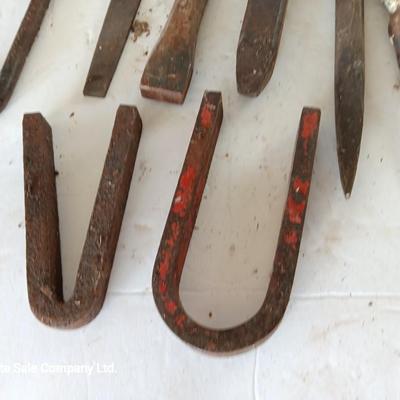 Assortment of tools - file - wood handled screwdrivers. - and more