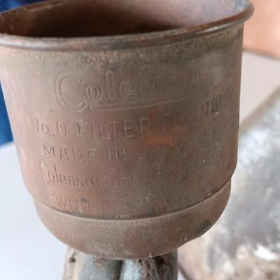 Old metal funnels - Coleman copper funnel and others