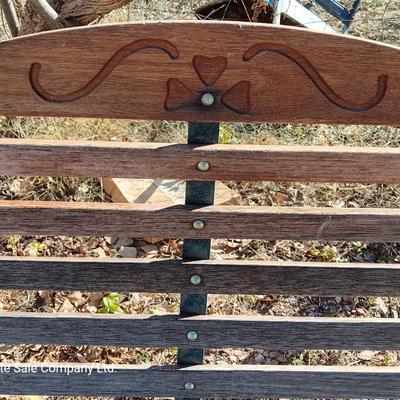 Patio glider bench with side tables