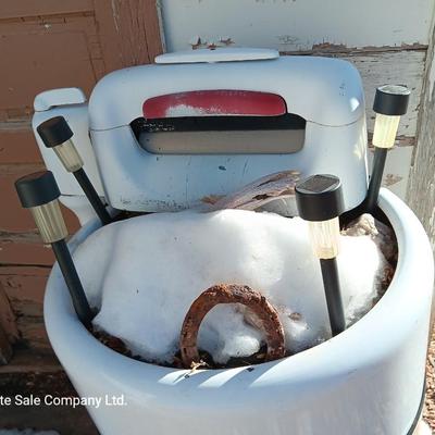 Antique washing machine - used as a planter