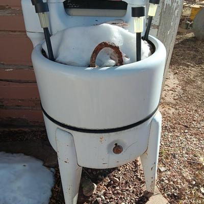 Antique washing machine - used as a planter