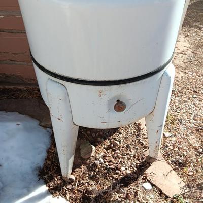 Antique washing machine - used as a planter