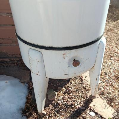 Antique washing machine - used as a planter
