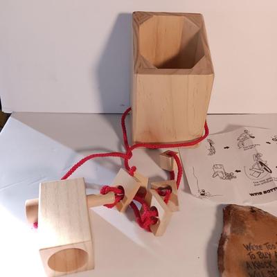 Fun times - puzzles mind teaser wine bottle puzzle - nail puzzle and knock door bell
