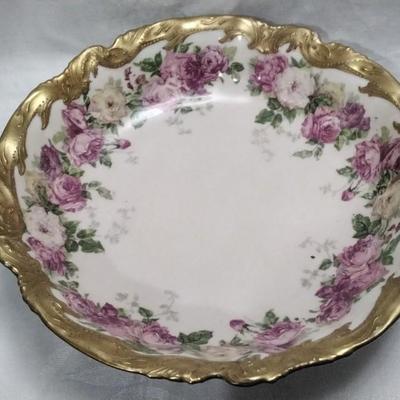Antique Haviland Limoges Handpainted Porcelain Decorative Bowl