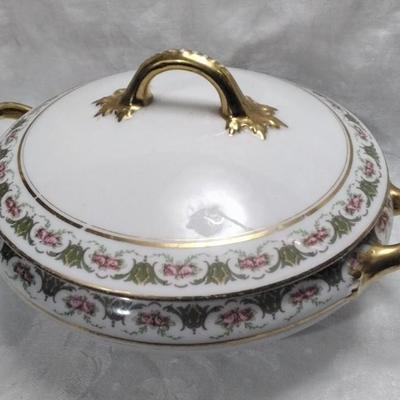 Limoges Porcelain Covered Serving Bowl