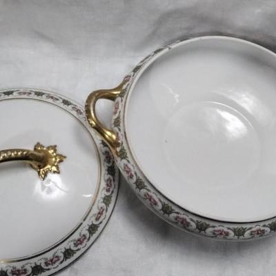 Limoges Porcelain Covered Serving Bowl