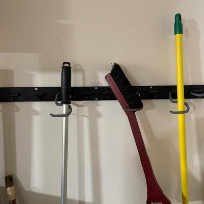 Garage storage rack with 6 pc screwdriver set