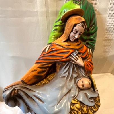 Christmas with baby Jesus, Mary, Joseph